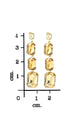 Western Style Golden Glass Dangler Earring