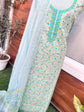 Pure Cotton Light Green Suit With Hand Embroidery & Cotton Dupatta (item no. 012038)