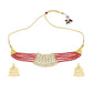 Wedding Jewellery Heavy Kundan Studded Handcrafted Red Beads Choker Necklace Set - Steorra Jewels