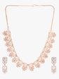 American Diamond Golden Statement Choker Necklace Set