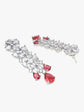 American Diamond Red Choker Necklace Set