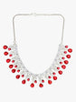 American Diamond Red Choker Necklace Set