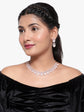 American Diamond Golden Statement Choker Necklace Set