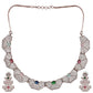 American Diamond Multicolor Choker Necklace Set