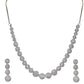 American Diamond White Choker Necklace Set