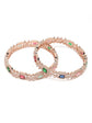 American Diamond Golden Multicolor Bangle Set