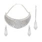 American Diamond Silver Choker Necklace Set