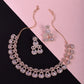 American Diamond Baby Pink Choker Necklace Set