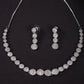 American Diamond White Choker Necklace Set