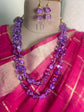 Crystal mala necklace and earring combo
