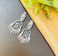 Elegant American Diamond White Stone Dangle Earrings for Party Wear