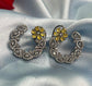 Beautiful cute pair of earrings with support at the back AD earrings