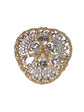 American Diamond Golden Adjustable Ring