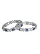 American Diamond Blue Bangle Set