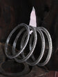 American Diamond Wedding Collection White Bangle Set With Adjustable Ring Combo Set