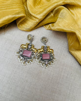 Indian Oxidized Silver Jhumkas