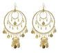 Traditional Jhumki Style Golden Dangler Oxidized Earring