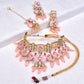 Baby Pink Heavy Indian Kundan Choker Set