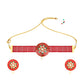 Red Indian Kundan Choker Set