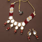 Red Heavy Bridal Indian Kundan Choker Set