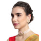 Peach Indian Kundan Choker Set