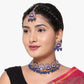 Blue Indian Meenakari Kundan Choker Set