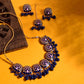 Blue Indian Meenakari Kundan Choker Set