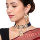 Blue Heavy Bridal Indian Kundan Choker Set