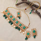 Green Heavy Bridal Indian Kundan Choker Set