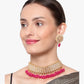 Pink Heavy Bridal Indian Kundan Choker Set