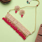 Pink Heavy Bridal Indian Kundan Choker Set