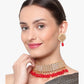 Pink Heavy Bridal Indian Kundan Choker Set