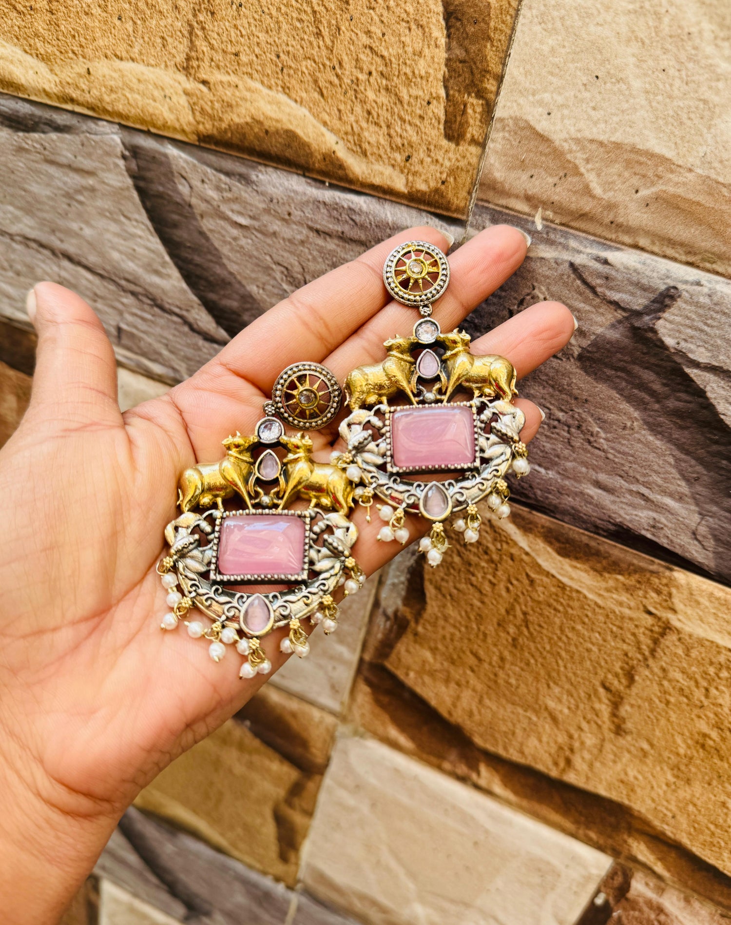 Oxidized Silver Plated Jhumkas