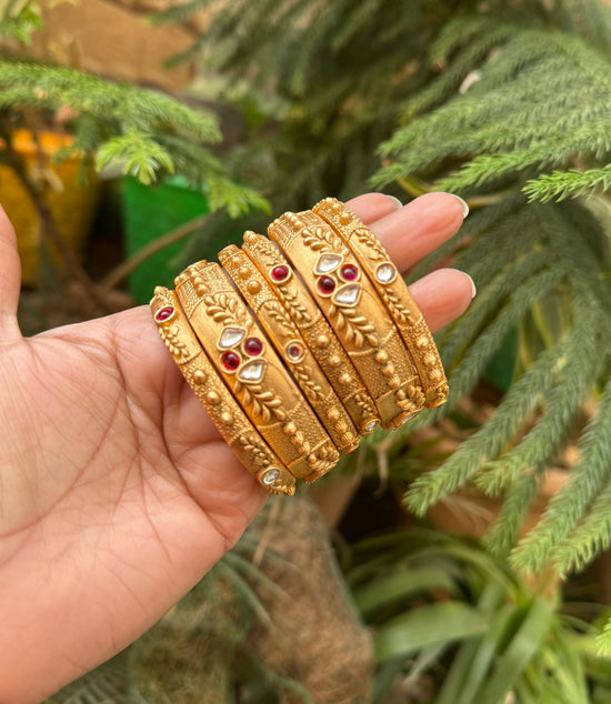 Traditional Bridal Kundan Bangles
