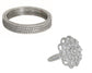 American Diamond Wedding Collection White Bangle Set With Adjustable Ring Combo Set