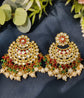 Stylish Multi Color  Heavy Kundan With Pearls Jhumki Style Dangler For Women & Girls.