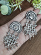 Oxidize Beads Silver Look Stone Type Jumka Earring For Women And Girls.