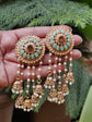 Gold Plated Bahubali Pearl Dangler Earrings Traditional Mint Stylish Fancy Earrings For Women & Girls.