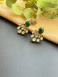 Traditional Kundan Earring Studs with Uncut Polki and Moissanite Shine for a Radiant Look