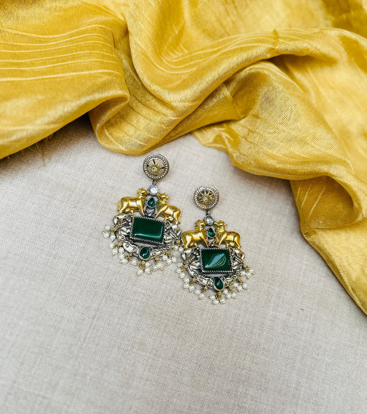 Oxidized Silver Jhumkas