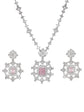 AD American Diamond Long Pendent Set - Steorra Jewels