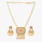 Baby Pink Long Kundan Necklace Set - Steorra Jewels