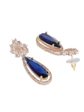 Blue American Diamond Earring Set - Steorra Jewels