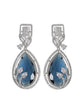 Blue American Diamond Earrings Set - Steorra Jewels