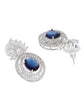 Blue American Diamond Earrings Set - Steorra Jewels