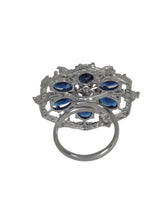 Blue American Diamond Ring - Steorra Jewels