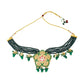 Green Jaipuri Long Necklace - Steorra Jewels