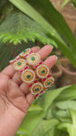 Antique Gold Plated Kundan Bangle Set Traditional Elegant Jewelry For Women & Girls.