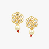 Red Jaipuri Long Kundan Necklace Set - Steorra Jewels