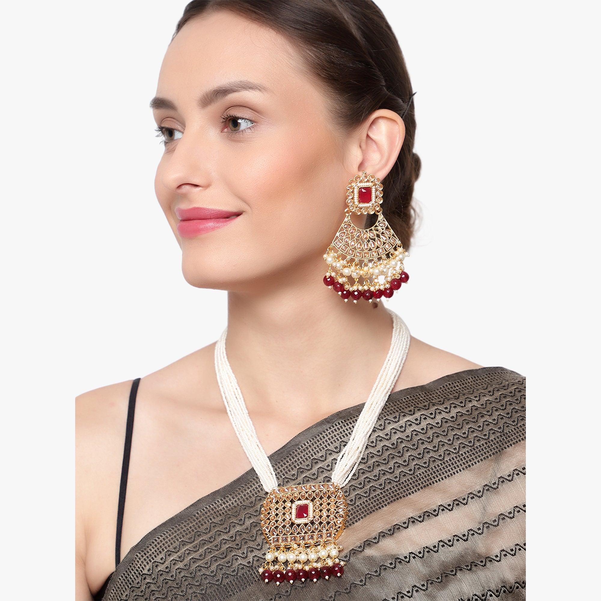 Buy Queen Nakshatra CZ Long Necklace Set | Tarinika - Tarinika India